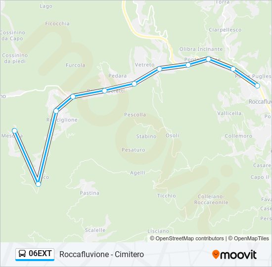 06EXT bus Line Map