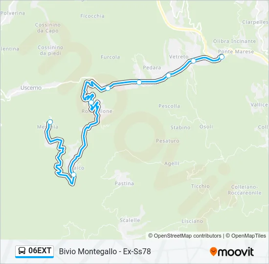 06EXT Bus Line Map