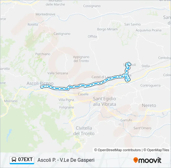 07EXT Bus Line Map