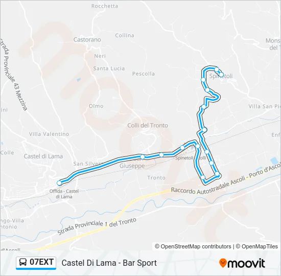 07EXT Bus Line Map