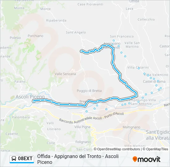 08EXT Bus Line Map