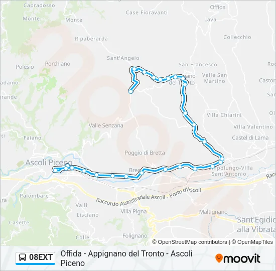 08EXT Bus Line Map