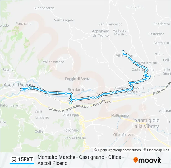 15EXT Bus Line Map