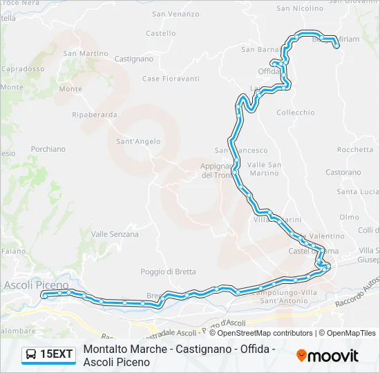 15EXT Bus Line Map