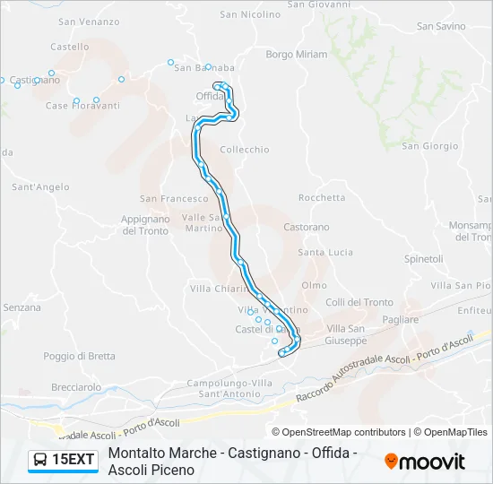 15EXT Bus Line Map