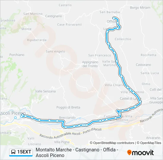 15EXT Bus Line Map