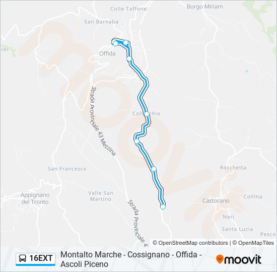 16EXT bus Line Map