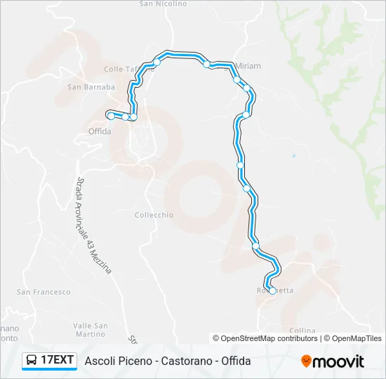 17EXT Bus Line Map