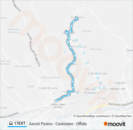 17EXT Bus Line Map