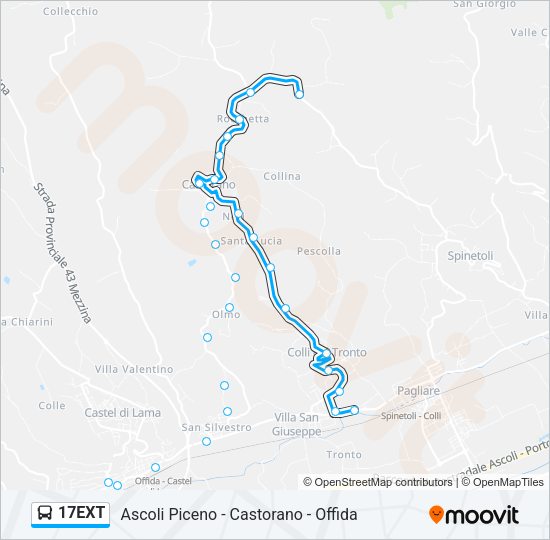 17EXT Bus Line Map