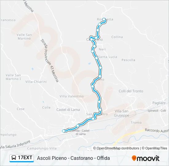 17EXT Bus Line Map