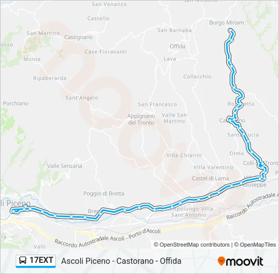 17EXT Bus Line Map