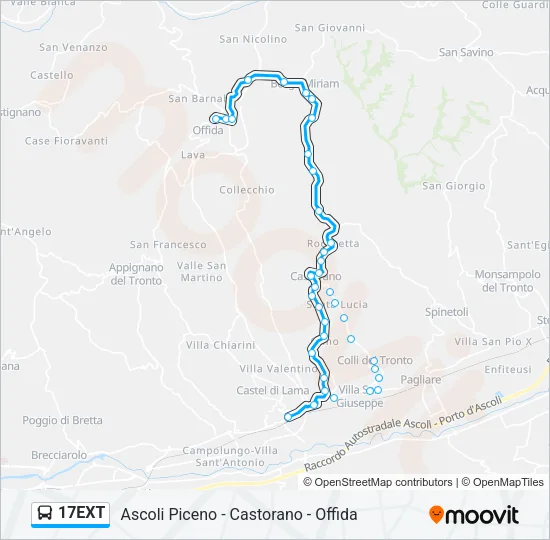 17EXT Bus Line Map