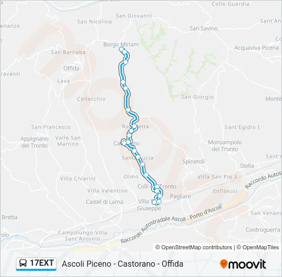 17EXT Bus Line Map