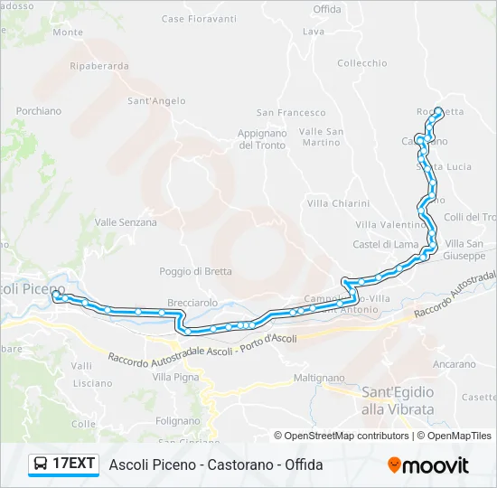 17EXT Bus Line Map