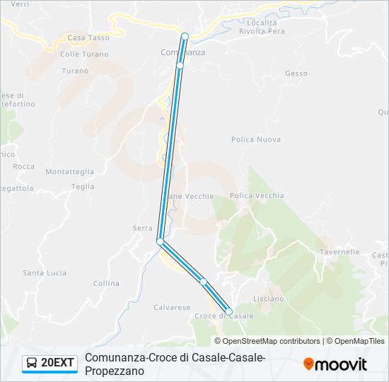 20EXT bus Line Map