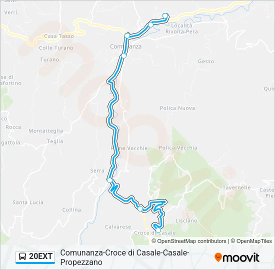 20EXT Bus Line Map