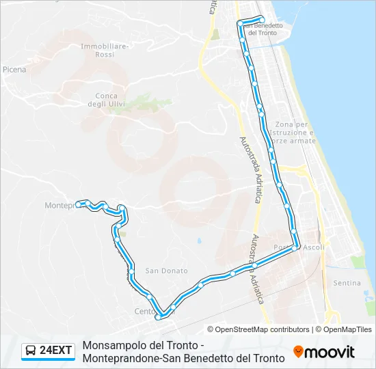 24EXT Bus Line Map