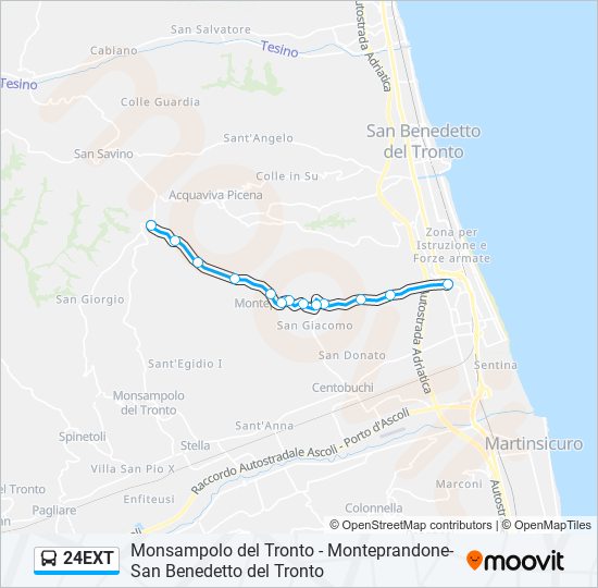 24EXT bus Line Map