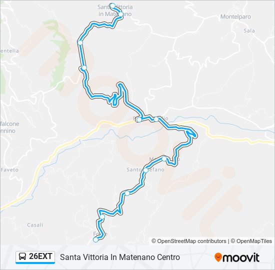 26EXT bus Line Map