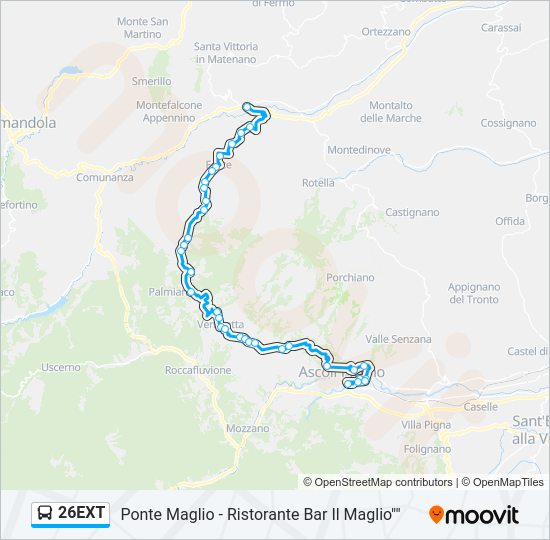 26EXT bus Line Map