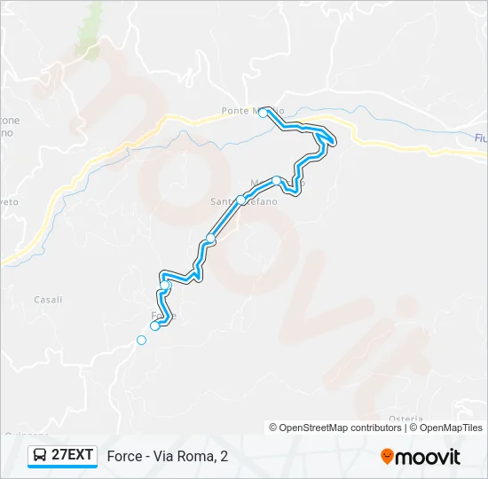 27EXT Bus Line Map