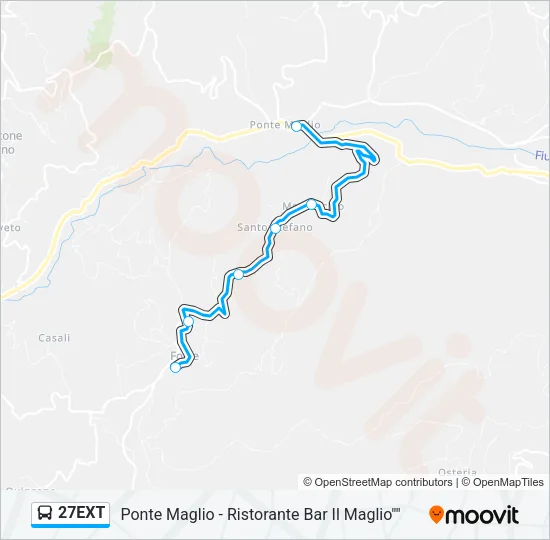 27EXT Bus Line Map