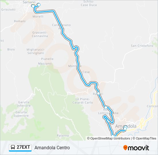 27EXT bus Line Map