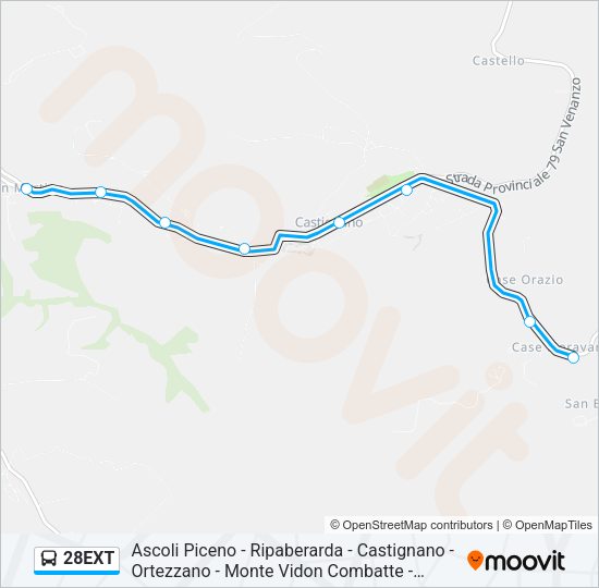 28EXT Bus Line Map