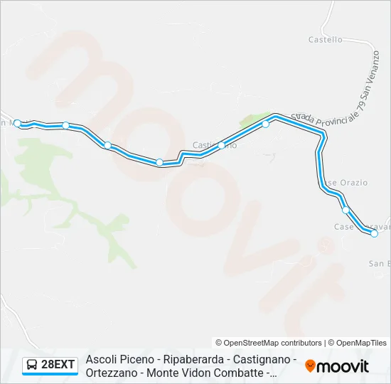 28EXT Bus Line Map
