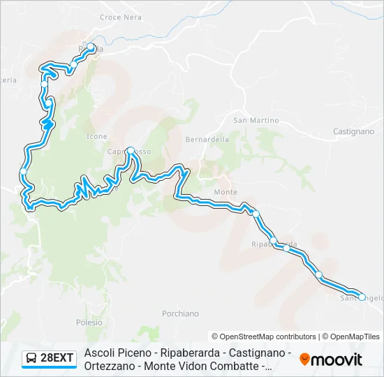 28EXT Bus Line Map