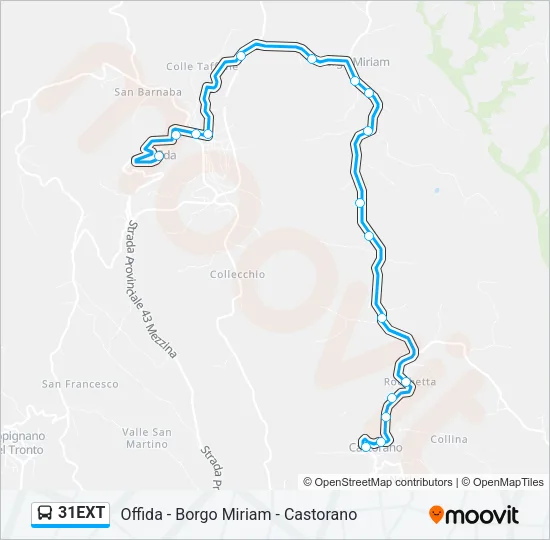 31EXT Bus Line Map
