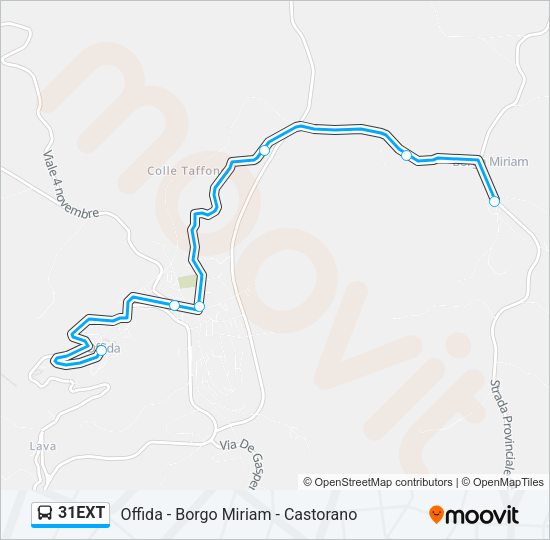 31EXT Bus Line Map