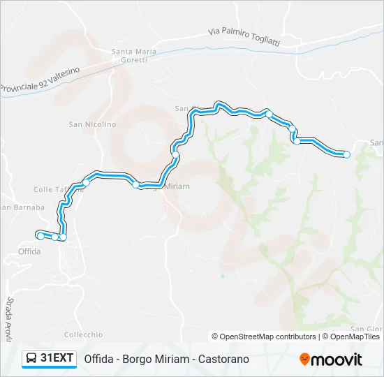 31EXT Bus Line Map