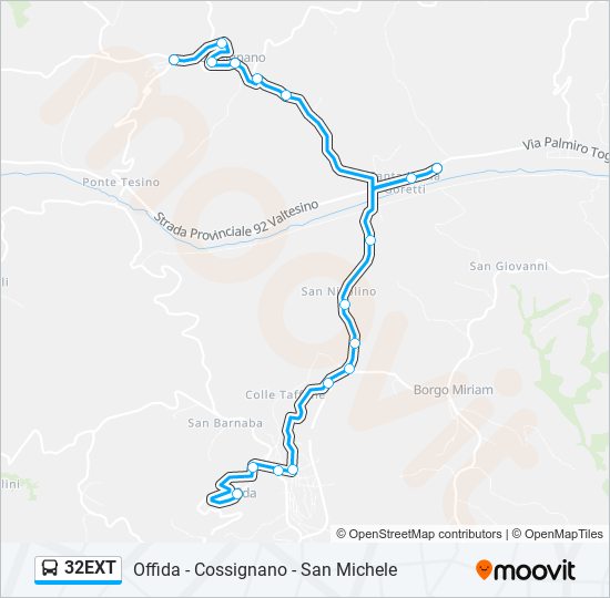 32EXT bus Line Map