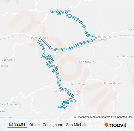 32EXT Bus Line Map