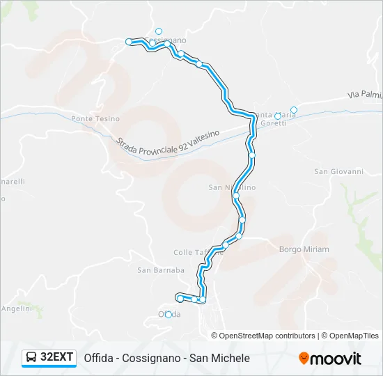 32EXT Bus Line Map