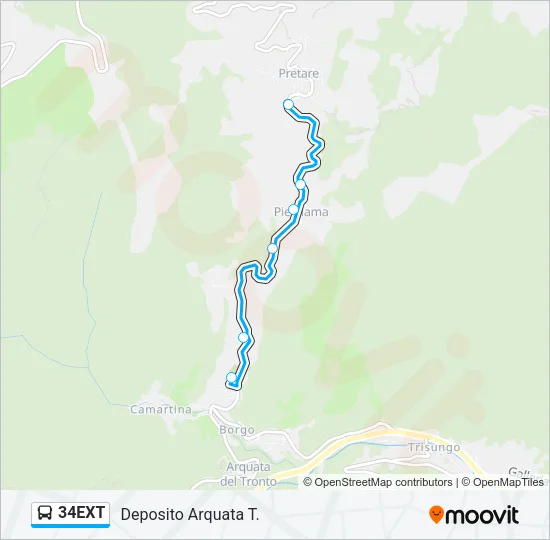 34EXT Bus Line Map