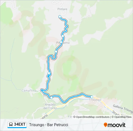 34EXT Bus Line Map