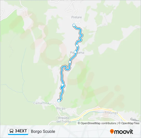 34EXT Bus Line Map