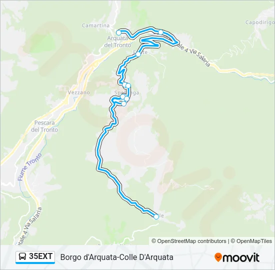 35EXT Bus Line Map