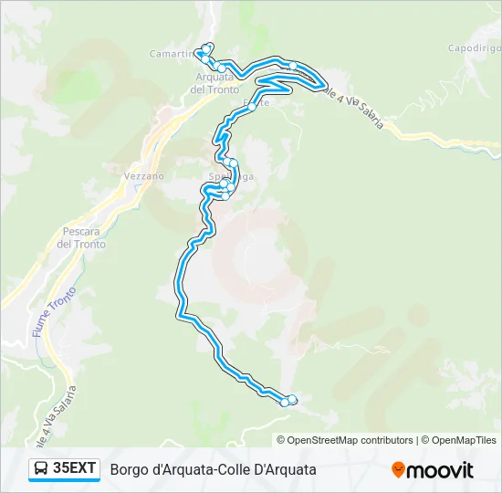 35EXT Bus Line Map