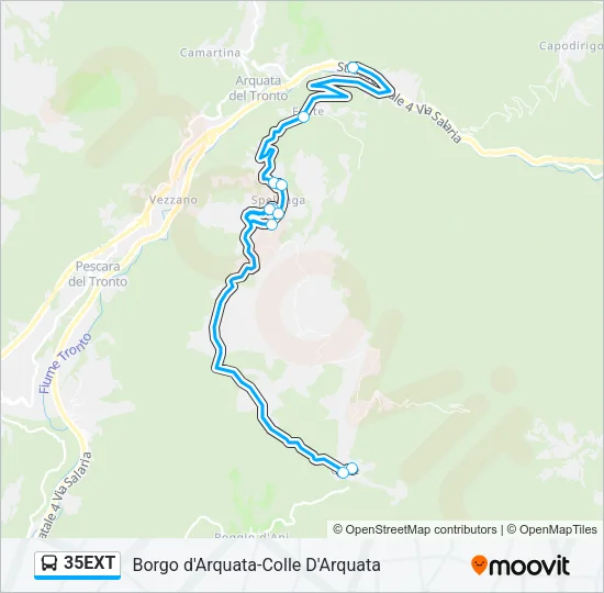 35EXT Bus Line Map