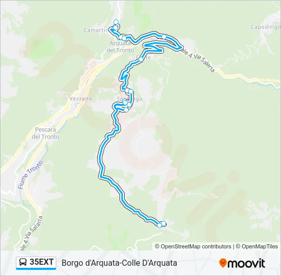 35EXT Bus Line Map