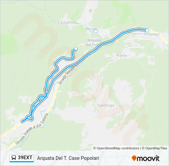 39EXT Bus Line Map