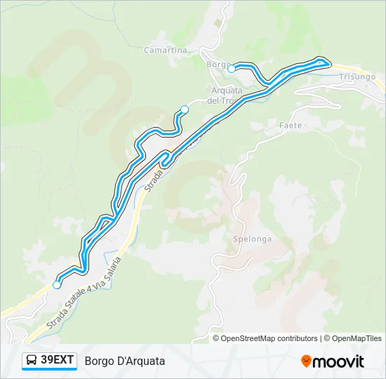 39EXT Bus Line Map