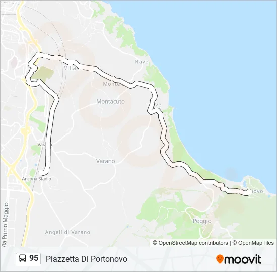 95 Bus Line Map