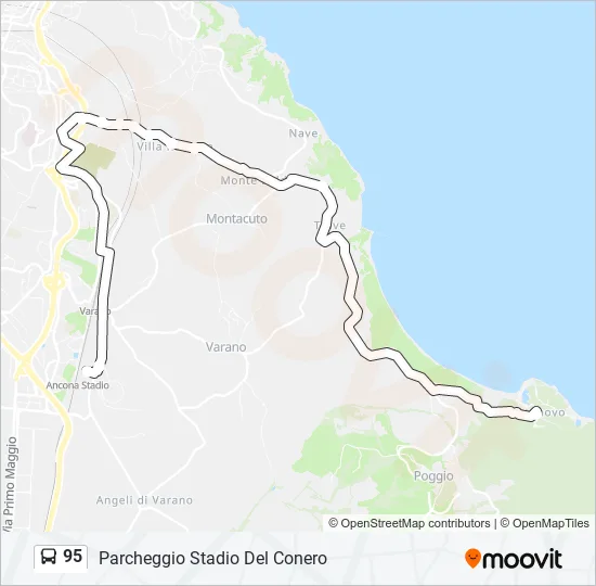 95 Bus Line Map