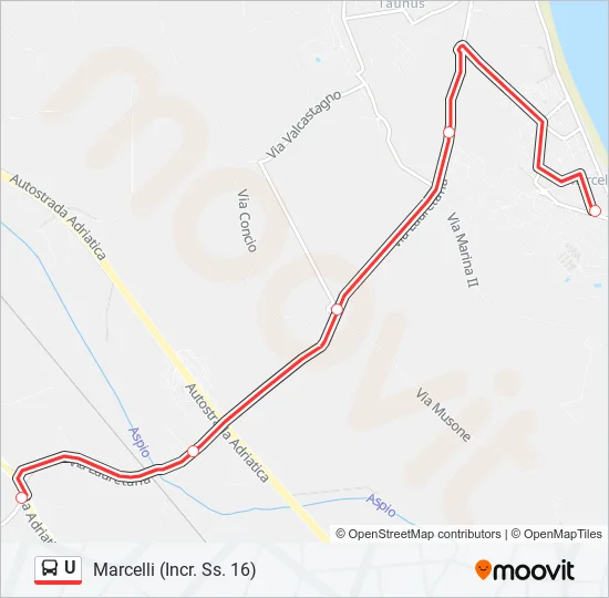 U Bus Line Map