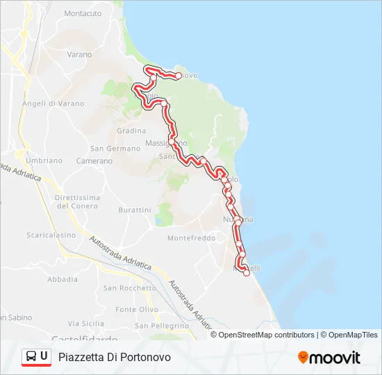 U Bus Line Map